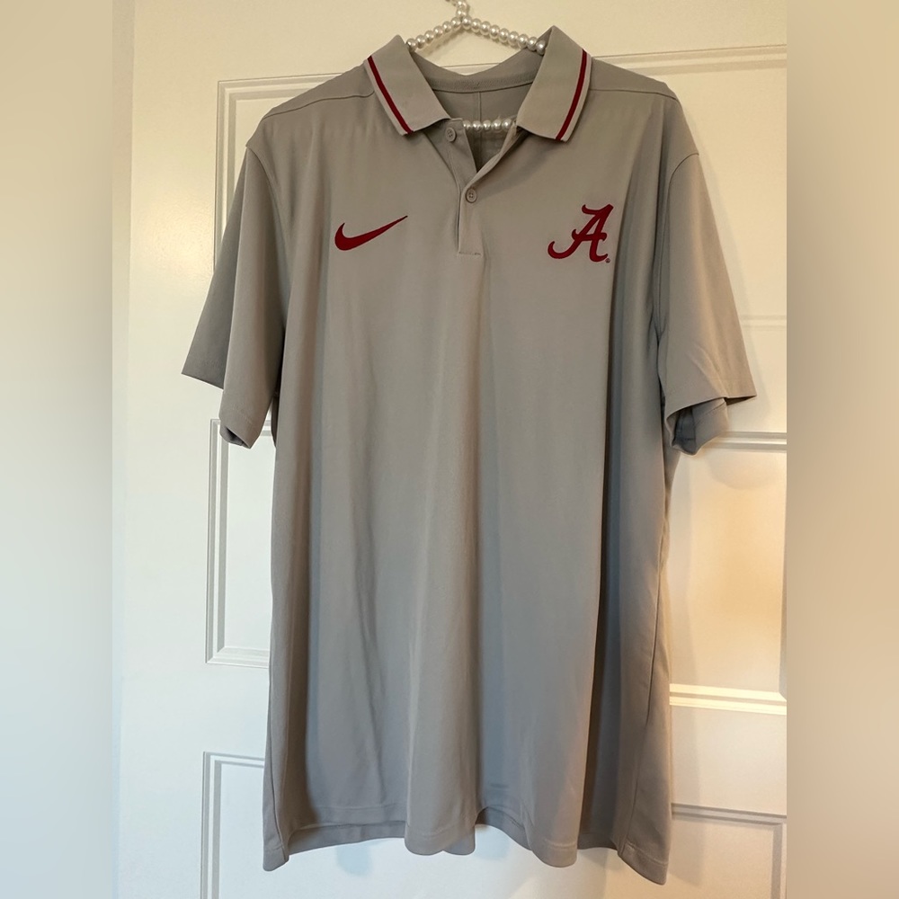 Men’s Gray Nike Alabama Dri-fit Polo Size Large